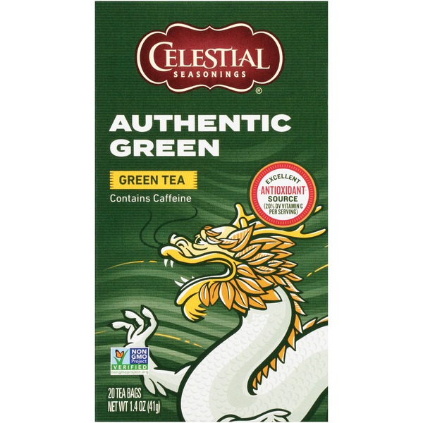 Celestial Seasonings Authentic Green Tea (20 ct) Instacart