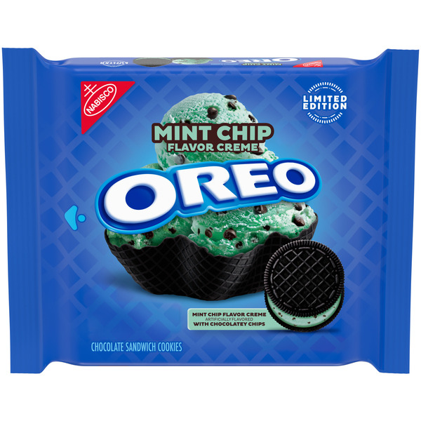 Oreo Mint Chip Chocolate Sandwich Cookies, Limited Edition 11 oz