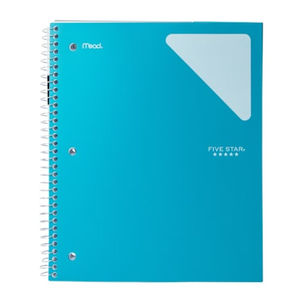 Five Star Wide Ruled Notebook, Large - Blue