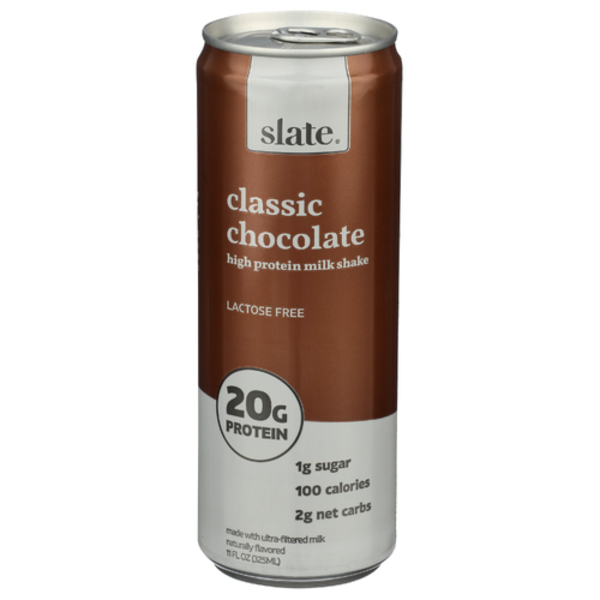 Slate Classic Chocolate Ultra-Filtered Lactose Free Protein Shake