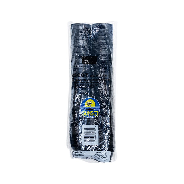 Sunset - 2 oz Black Plastic Souffle Cup - 250 ct