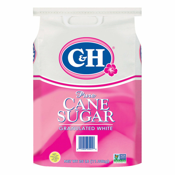 Pure Cane Granulated Sugar, 25 lbs