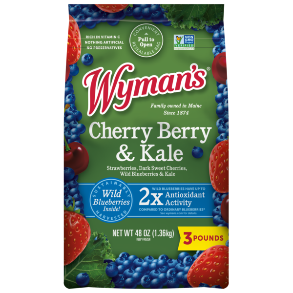 Wyman's Cherry Berry with Kale Frozen Fruit Same-Day Delivery or
