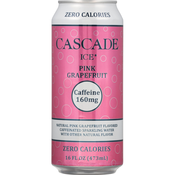 Cascade Ice Sparkling Water, Pink Grapefruit, Caffeinated Same-Day