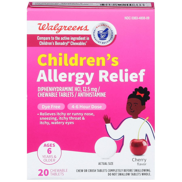 Walgreens Walgreens Wal-Dryl Children's Cherry Flavored Dye-Free