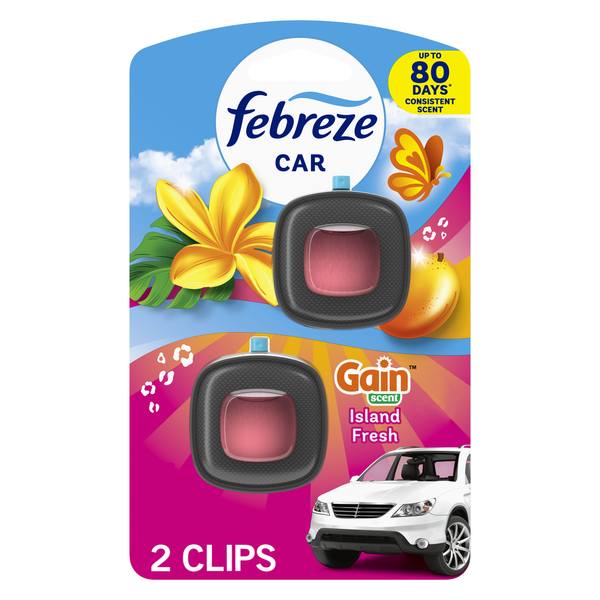 Febreze Car Air Freshener Vent Clip Gain Island Fresh Scent