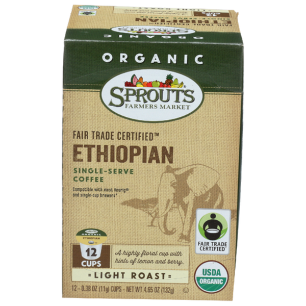 Sprouts Organic K Cup Ethiopian Coffee Same-Day Delivery or Pickup