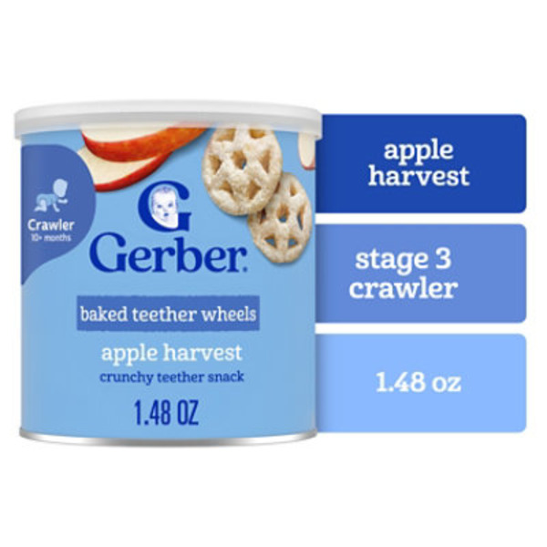 Gerber Teether Wheels Apple Harvest Canister