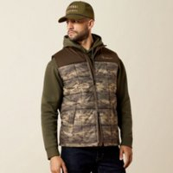 Ariat Men's Crius Insulated Vest, Large - Green & Multi Camo