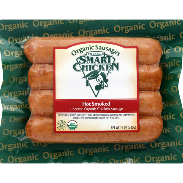 Smart Chicken Chicken Sausage, Organic, Hot Smoked, Uncured Same