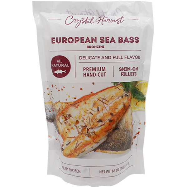 Crystal Harvest Sea Bass, Bronzini, European