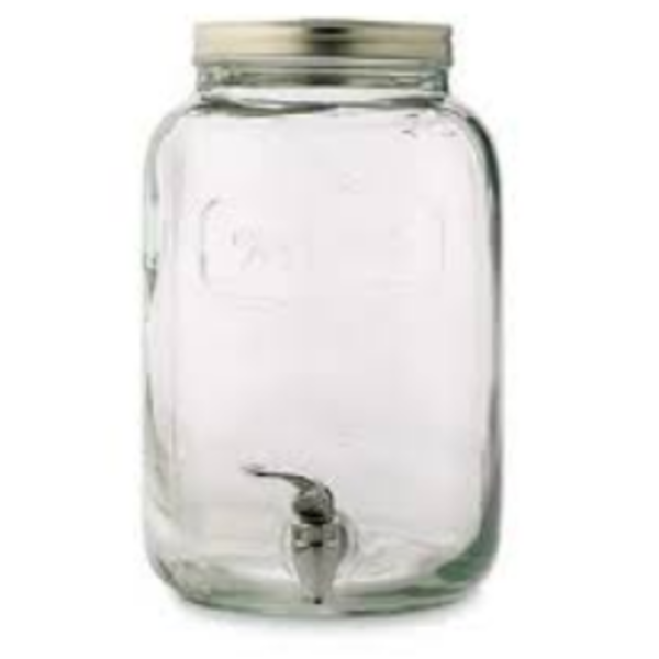 Glass Mason Jar Beverage Dispenser - 2 Gallon