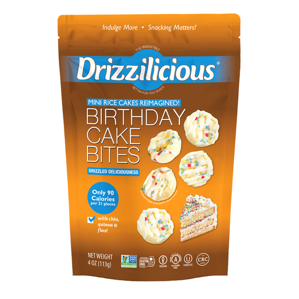 Drizzilicious Mini Rice Cake Bites, Birthday Cake! Same-Day