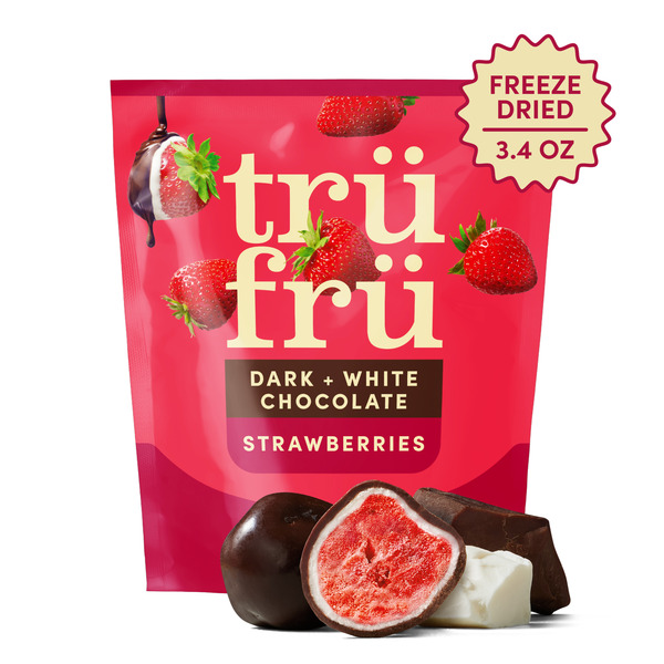 Tru Fru Freeze Dried Strawberries in Dark & White Chocolate Same