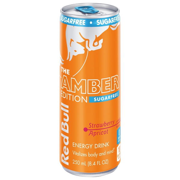 Red Bull Amber Edition Sugarfree Strawberry Apricot Energy Drink