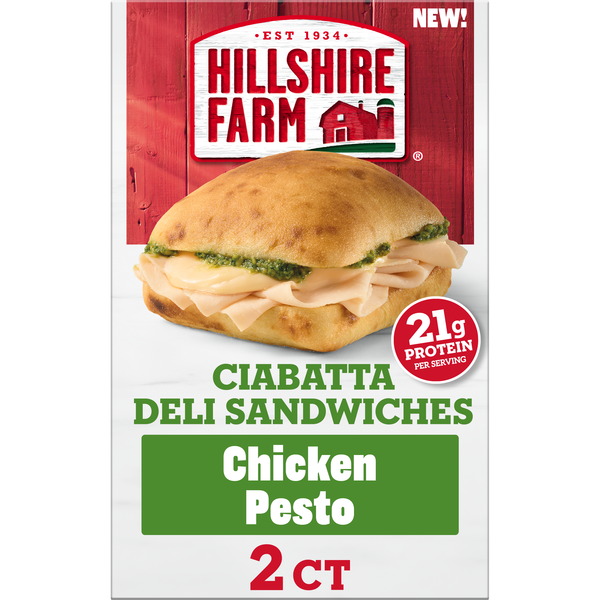 sandwichページ Hillshire Farm Chicken Pesto Ciabatta Deli Sandwiches, 2 ct Same
