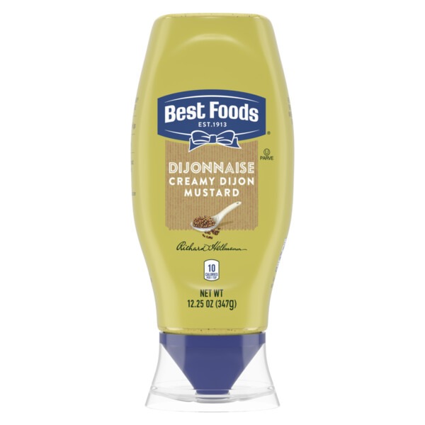 Best Foods Dijonnaise Creamy Dijon Squeeze Bottle Mustard Condiment (12