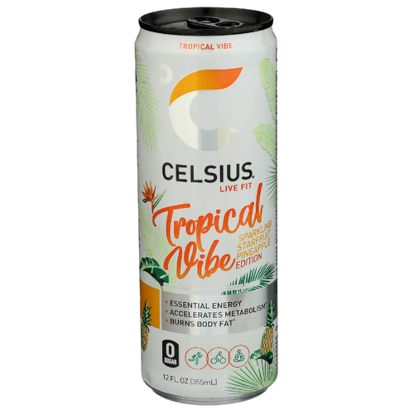 Celsius Tropical Vibe Sparkling Starfruit Pineapple Edition Energy Drink