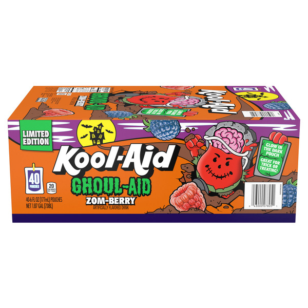 Kool-Aid Ghoul-Aid Brew Berry Flavored Kids 0% Juice Drink Pouches