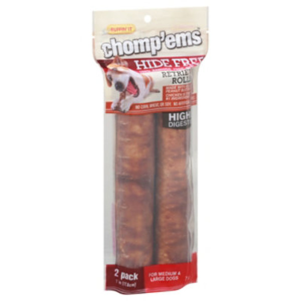 Ruffin' It Dog Chews, Retriever Rolls, 2 Pack