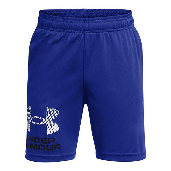 Under Armour Big Boys' Tech Logo Shorts, Small - Royal Blue
