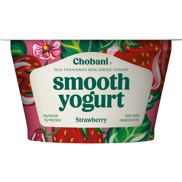 Chobani Non-Greek Smooth Yogurt Strawberry Same-Day Delivery or