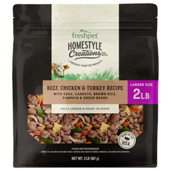 Freshpet Beef, Chicken & Turkey Recipe Larger Size Dog Food