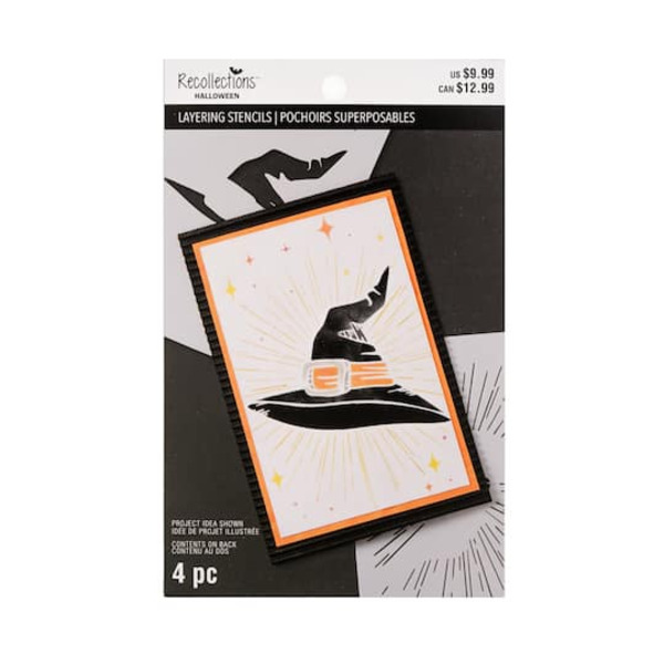 Recollections Witch Hat 4-Piece Layering Stencil Set