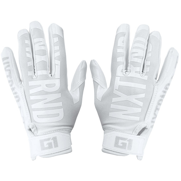 Nxtrnd Youth G1 Football Gloves, Medium - White