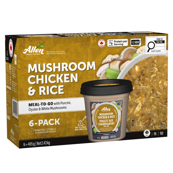 Allen Family Foods Mushroom Chicken & Rice 6 x 405 g