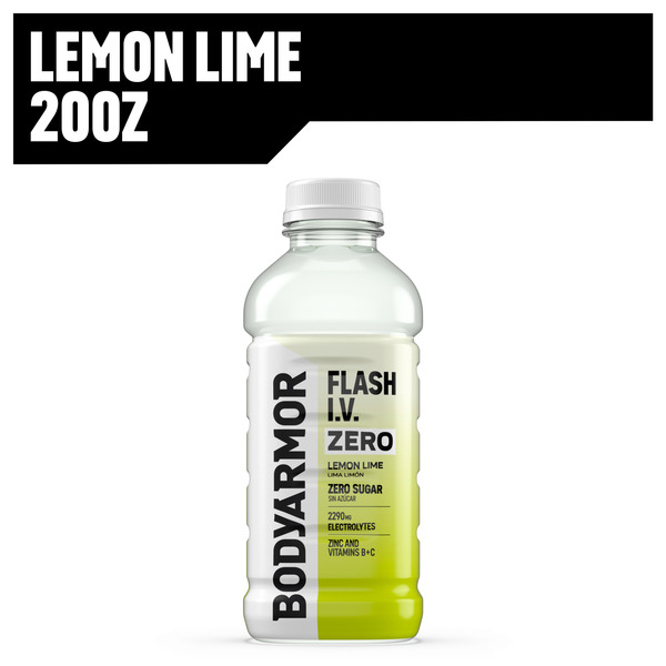 BODYARMOR Flash I.V. Lemon Lime Zero Sugar Sports Drink Bottle