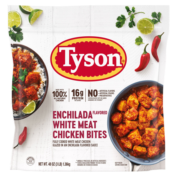 Tyson Enchilada Flavored White Meat Chicken Bites, 48 oz