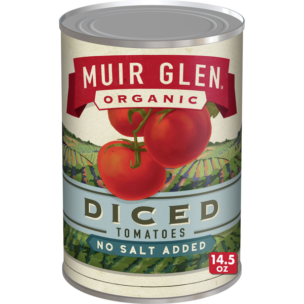 Muir Glen Organic Diced Tomatoes, No Salt Added