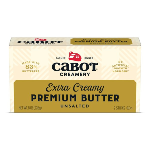 Cabot Extra Creamy Unsalted Butter Sticks, 8 oz