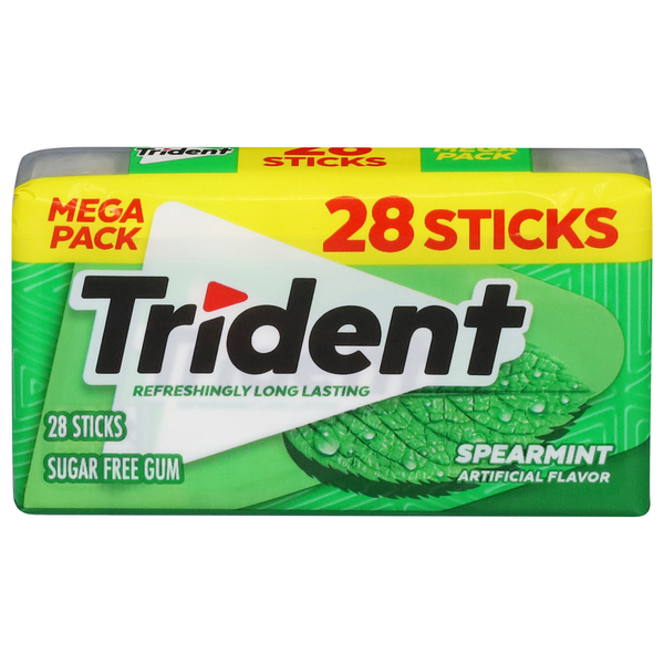 Trident Gum, Spearmint, Sugar Free, Mega Pack