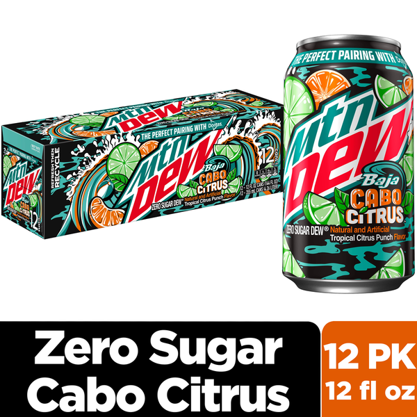 Mountain Dew Zero Sugar Baja Cabo Citrus Soda Same-Day Delivery or