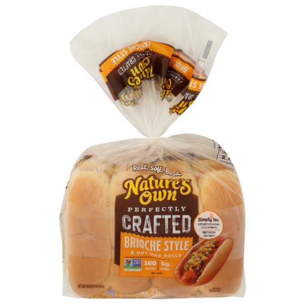 Nature's Own Perfectly Crafted Brioche Style Hot Dog Buns 8 Pack