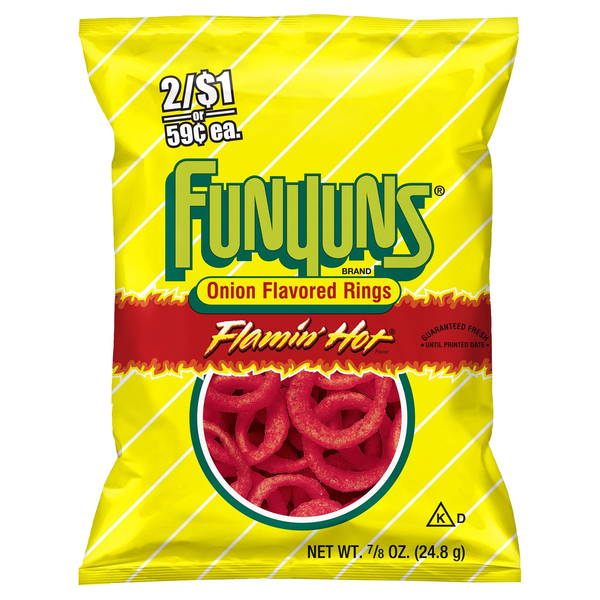 Funyuns Flamin Hot Onion Flavored Rings . (0.875 oz) Instacart