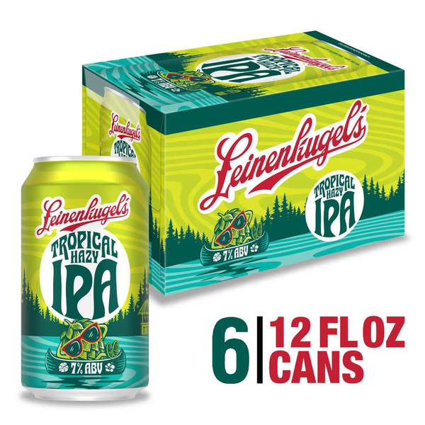 Leinenkugel's Tropical Hazy Ipa Craft Beer 7% ABV, 6 Pack, 12 fl