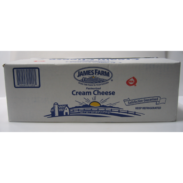 James Farm - Cream Cheese, Bulk - 30 lbs