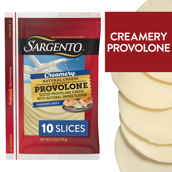 Sargento Creamery Provolone Sliced Cheese, 10 slices
