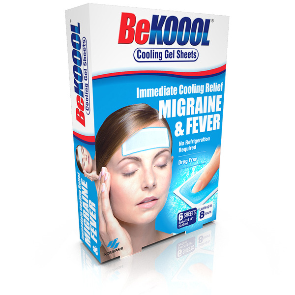 BeKOOOL Migraine & Fever Cooling Gel Sheets Same-Day Delivery
