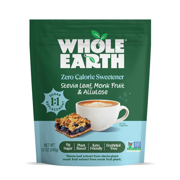 Whole Earth Stevia Leaf, Monk Fruit and Allulose Bag