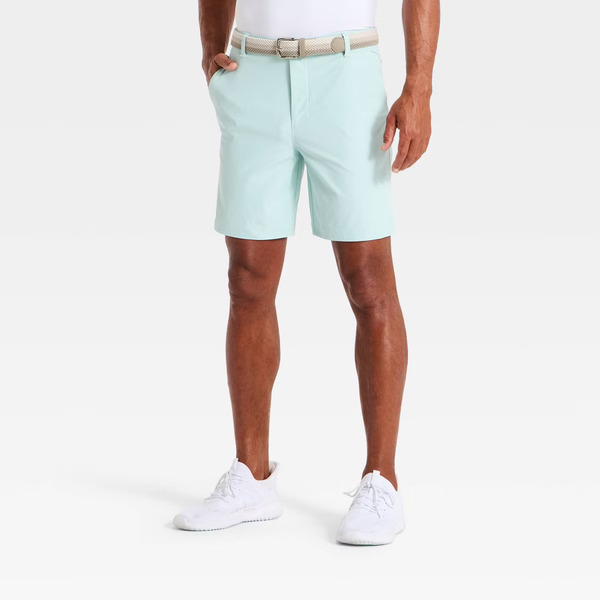 All In Motion Men's Golf Shorts 8", Size 38 - Light Teal Green