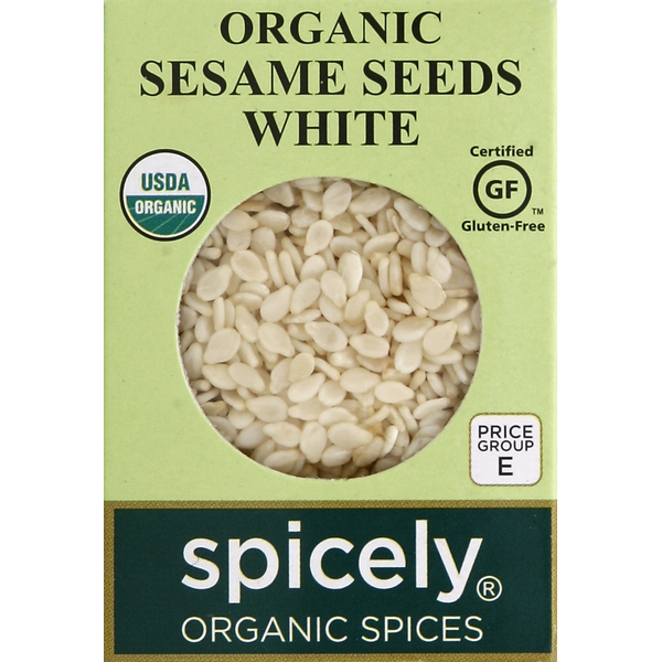 Spicely Organics Sesame Seeds, White, Organic