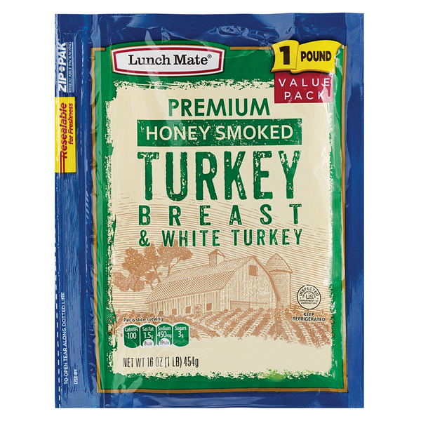 Lunch Mate Honey Smoked Turkey Breast in Pillow Pack