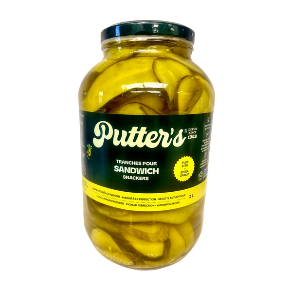 Putter's Pickles Sandwich Snackers Extra Garlic Pickles