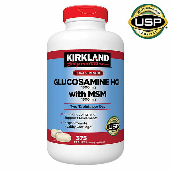 Kirkland Signature Glucosamine With MSM, 375 ct