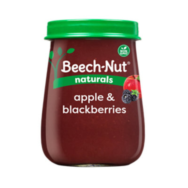 Beech-Nut Naturals Stage 2 Baby Food, Apple & Blackberries, 4 oz Jar