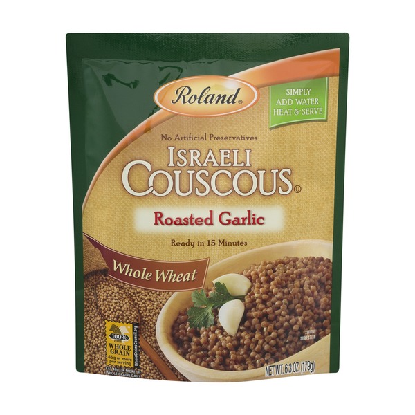 Roland Israeli Couscous Roasted Garlic Whole Wheat (6.3 oz) Instacart